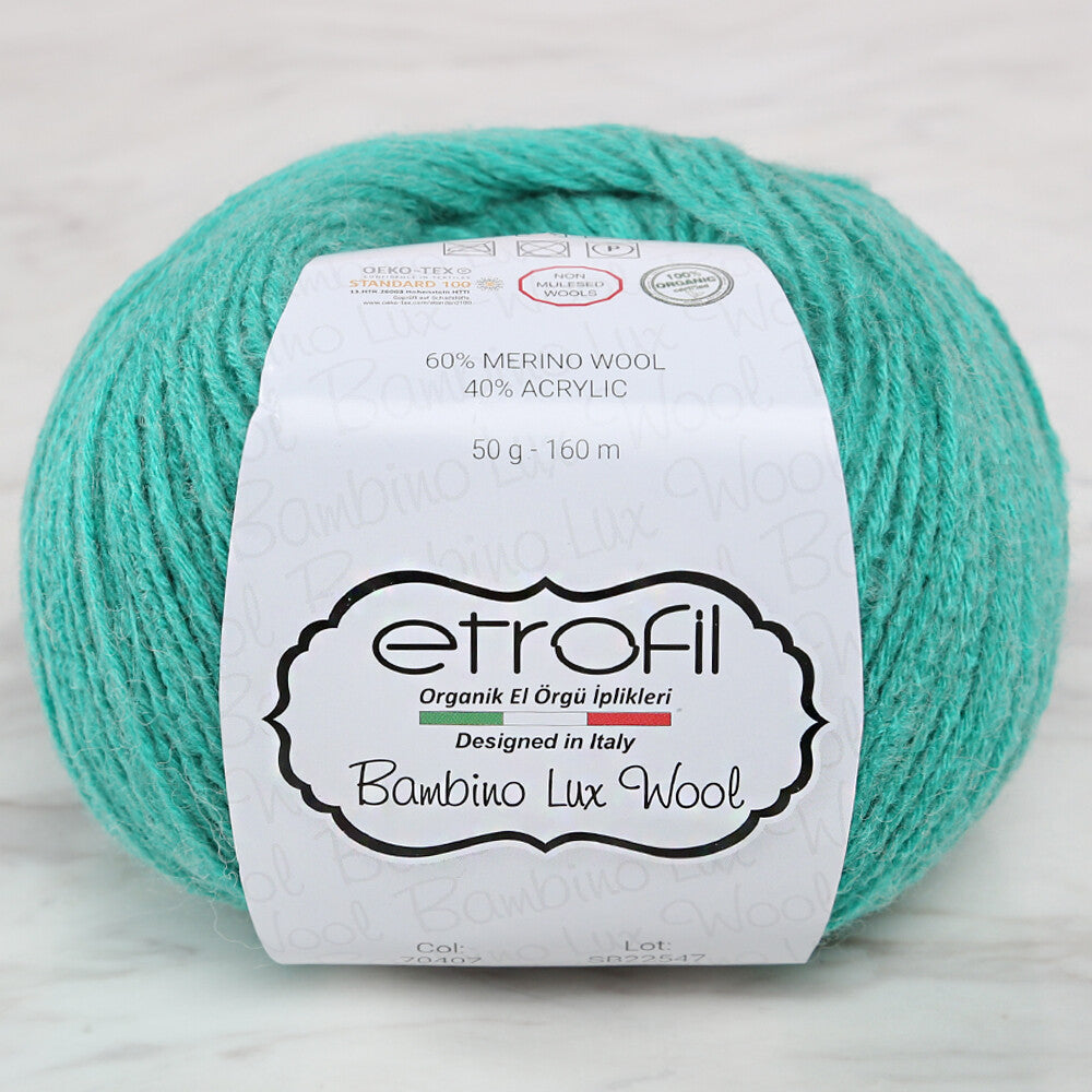 Etrofil Bambino Lux Wool Yeşil El Örgü İpliği - 70407